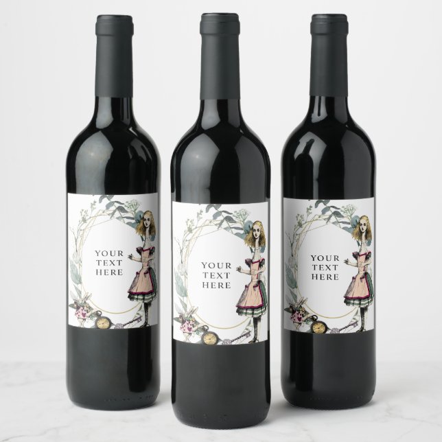 Rótulo De Garrafa De Cerveja Clássico Alice no País das Maravilhas  (Garrafas)