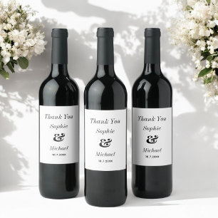 Rótulo De Garrafa De Cerveja Clássico Branco Negro Casado