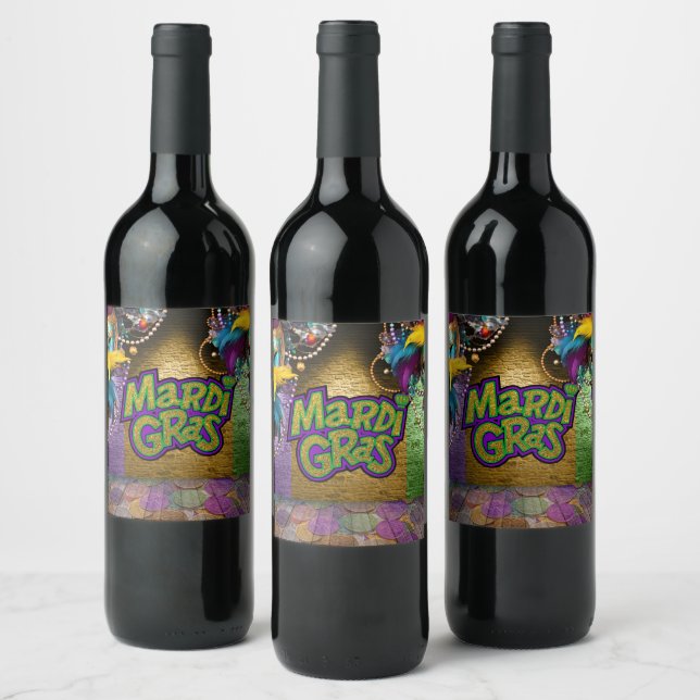 Rótulo De Garrafa De Cerveja Clássico gráfico vibrante de Carnaval da SlipperyJ (Garrafas)