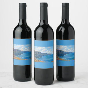 Rótulo De Garrafa De Cerveja "Cliff of Enless Horizon" - Uma paisagem marinha g