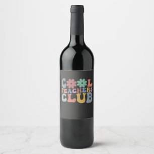 Rótulo De Garrafa De Cerveja Clube de Professor Legal Retro Groovy De Volta à E