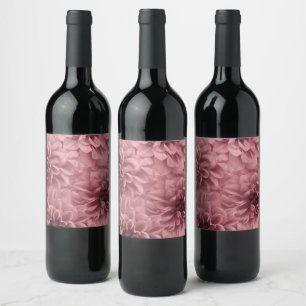 Rótulo De Garrafa De Cerveja Cluster de Flores de Mata Leve/Dália Rosa