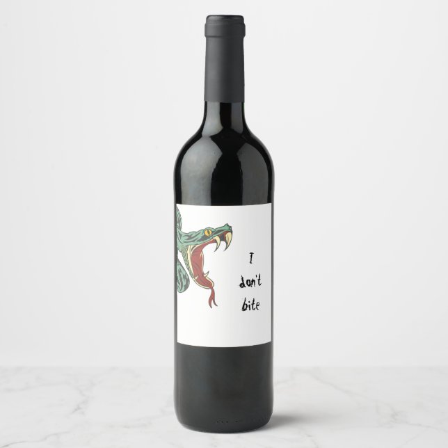 Rótulo De Garrafa De Cerveja Cobra "Eu não mordo" (Frente)
