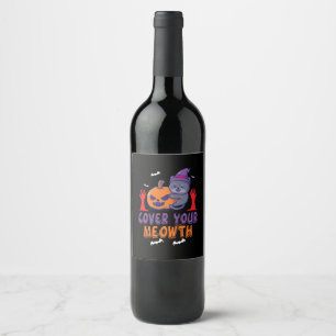 Rótulo De Garrafa De Cerveja Cobrir de Halloween Seu Aniversário de Meowday