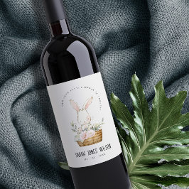 Rótulo De Garrafa De Cerveja Coelhinho Bonito Elegante Em Aniversário de crianç