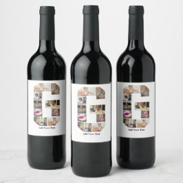 Rótulo De Garrafa De Cerveja Colagem de Fotografias com design Letra G