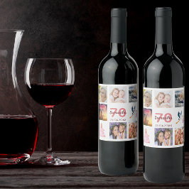 Rótulo De Garrafa De Cerveja Colagem de fotos com festa de aniversário 70