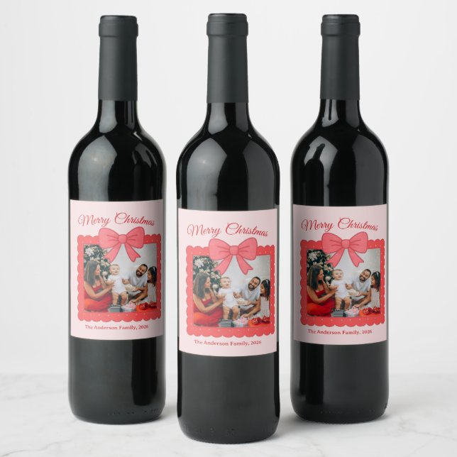 Rótulo De Garrafa De Cerveja Colagem de Fotos de Natal Personalizadas e Fofas (Garrafas)
