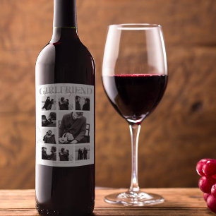 Rótulo De Garrafa De Cerveja Colagem de Fotos Namorada Juntas Para Sempre