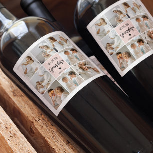 Rótulo De Garrafa De Cerveja Colagem Foto Rosa Nós Te Amo O Melhor Presente Da