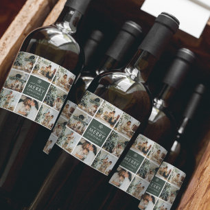 Rótulo De Garrafa De Cerveja Colagem Moderna “Feliz Natal” Multi Foto