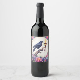 Rótulo De Garrafa De Cerveja Coleção de Casamento Enchanted Raven Wedding