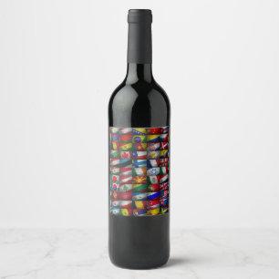 Rótulo De Garrafa De Cerveja Coleção de sinalizadores