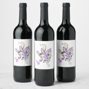 Rótulo De Garrafa De Cerveja Coleção Luxuosa de Paisley Botânico