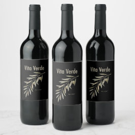 Rótulo De Garrafa De Cerveja Coleção Vita Verde Preto