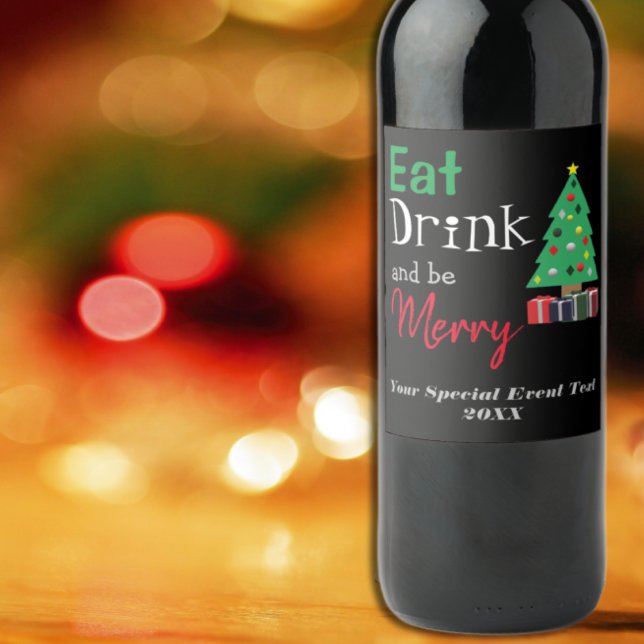 Rótulo De Garrafa De Cerveja Coma, Beba e Alegre-se (Criador carregado)