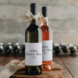 Rótulo De Garrafa De Cerveja Combina Bem Com Ser Uma Proposta de Dama de Honra