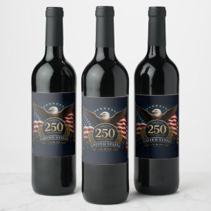 Rótulo De Garrafa De Cerveja Comemoração de 250 anos EUA Presente Patriótico