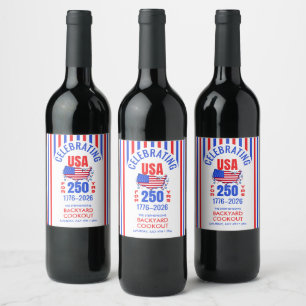 Rótulo De Garrafa De Cerveja Comemorando 250 anos de Independência dos EUA Famí