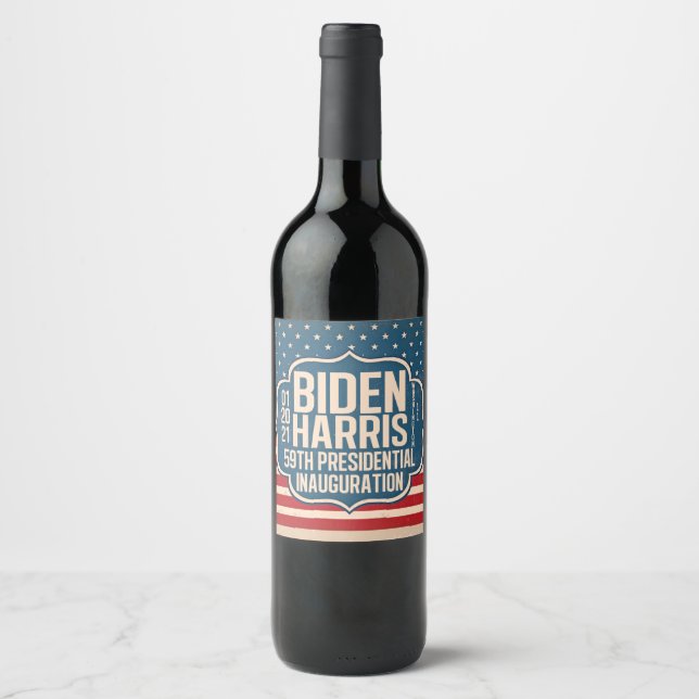 Rótulo De Garrafa De Cerveja Comemorativa da 59ª posse de Biden Harris (Frente)