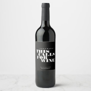 Rótulo De Garrafa De Cerveja Congrats que isto chama para a celebração do vin