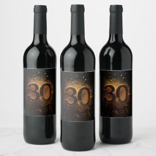 Rótulo De Garrafa De Cerveja Convite de Confetes para Aniversário de 30 Anos Di