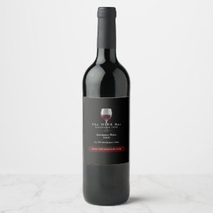 Rótulo De Garrafa De Cerveja Copo de Vinho, Enoteca/Produtor de Vinho
