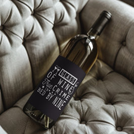 Rótulo De Garrafa De Cerveja Copo Engraçado de Vinho Crime Verdadeiro Cama Por 