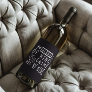 Rótulo De Garrafa De Cerveja Copo Engraçado de Vinho Crime Verdadeiro Cama Por