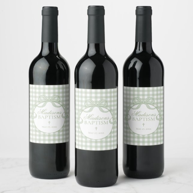 Rótulo De Garrafa De Cerveja Coquete Ginga Verde Laço Batismo (Garrafas)