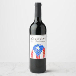 Rótulo De Garrafa De Cerveja Coquito Boricua Fingerprint