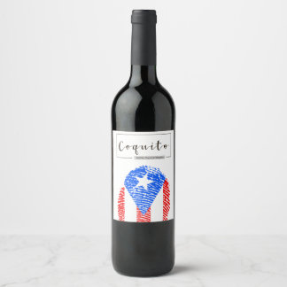 Rótulo De Garrafa De Cerveja Coquito Boricua Fingerprint