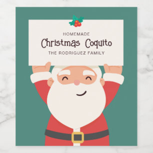 Rótulo De Garrafa De Cerveja Coquito de Natal