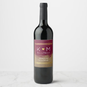 Rótulo De Garrafa De Cerveja cor do vinho de obrigado e amor