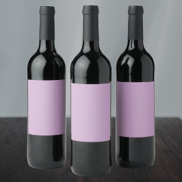 Rótulo De Garrafa De Cerveja Cor Lilac Sólida