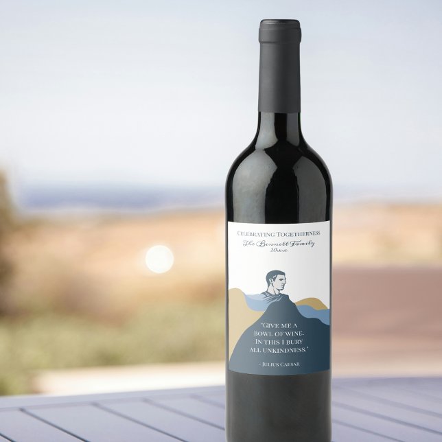 Rótulo De Garrafa De Cerveja Cor Personalizada do Script Moderno Elegante (Criador carregado)