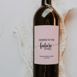 Rótulo De Garrafa De Cerveja Cora a Sra. futura chá de panela da caligrafia