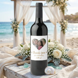 Rótulo De Garrafa De Cerveja Coração Foto Casamento Personalizado Único