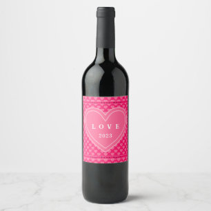 Rótulo De Garrafa De Cerveja Corações Rosa