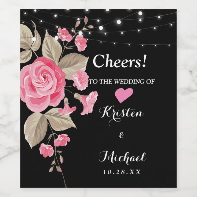 Rótulo De Garrafa De Cerveja Corda branca fica preta (Rótulo Único)