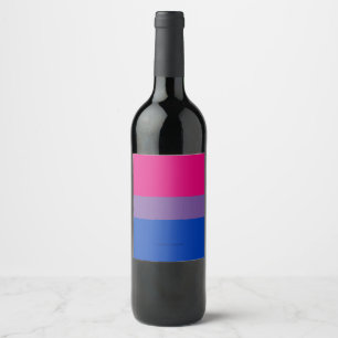 Rótulo De Garrafa De Cerveja Cores da bandeira do orgulho bissexual SlipperyJoe
