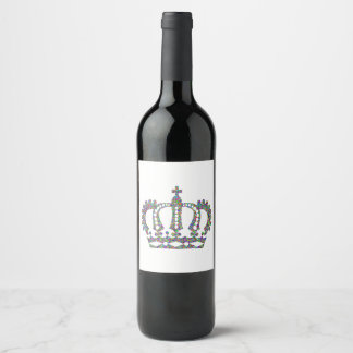 Rótulo De Garrafa De Cerveja Coroa Real em padrões