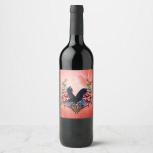 Rótulo De Garrafa De Cerveja Corvo bonito