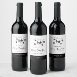 Rótulo De Garrafa De Cerveja Cozy Nature Christmas