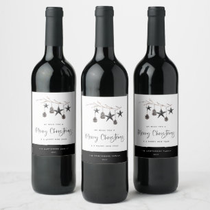 Rótulo De Garrafa De Cerveja Cozy Nature Christmas