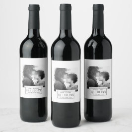 Rótulo De Garrafa De Cerveja Crachá de fotos | Salvar a data | Rótulo do vinho 