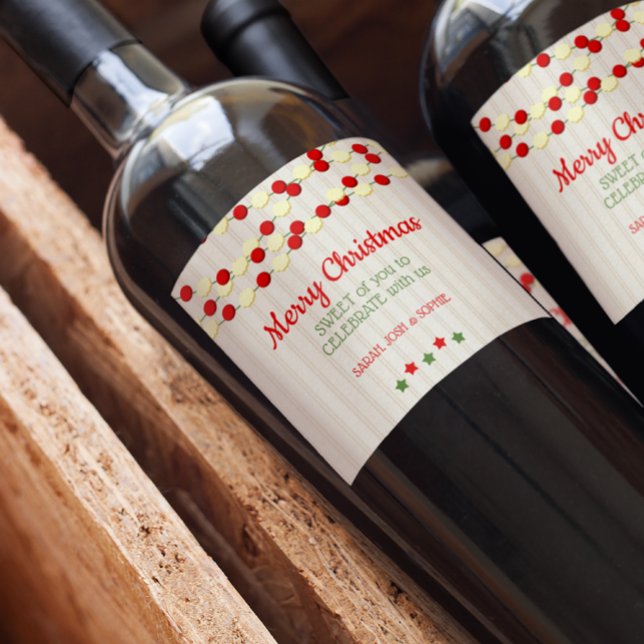 Rótulo De Garrafa De Cerveja Cranberry e pipoca Russo Beadboard Natal (Criador carregado)