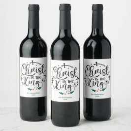 Rótulo De Garrafa De Cerveja Cristo é o Rei Costume Religioso de Natal