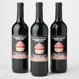 Rótulo De Garrafa De Cerveja Cupcake Gelado L'il Sprinkles Chá de fraldas Bem-v