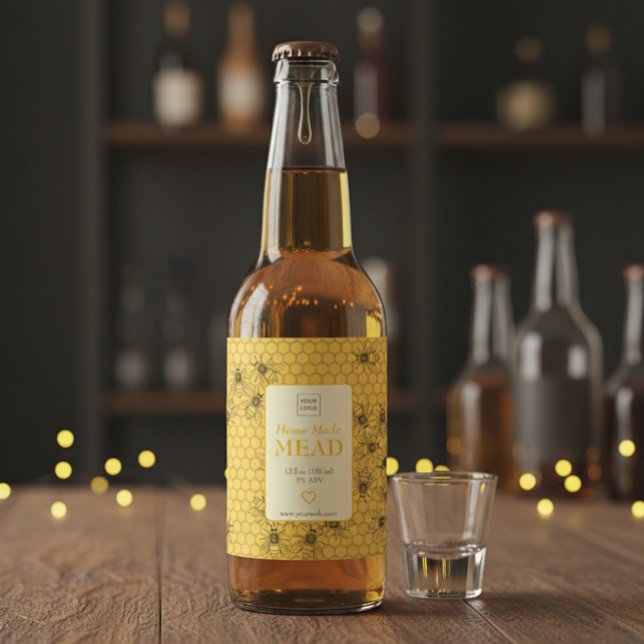 Rótulo De Garrafa De Cerveja Custom Home Brewed Honey Wine Label (Criador carregado)